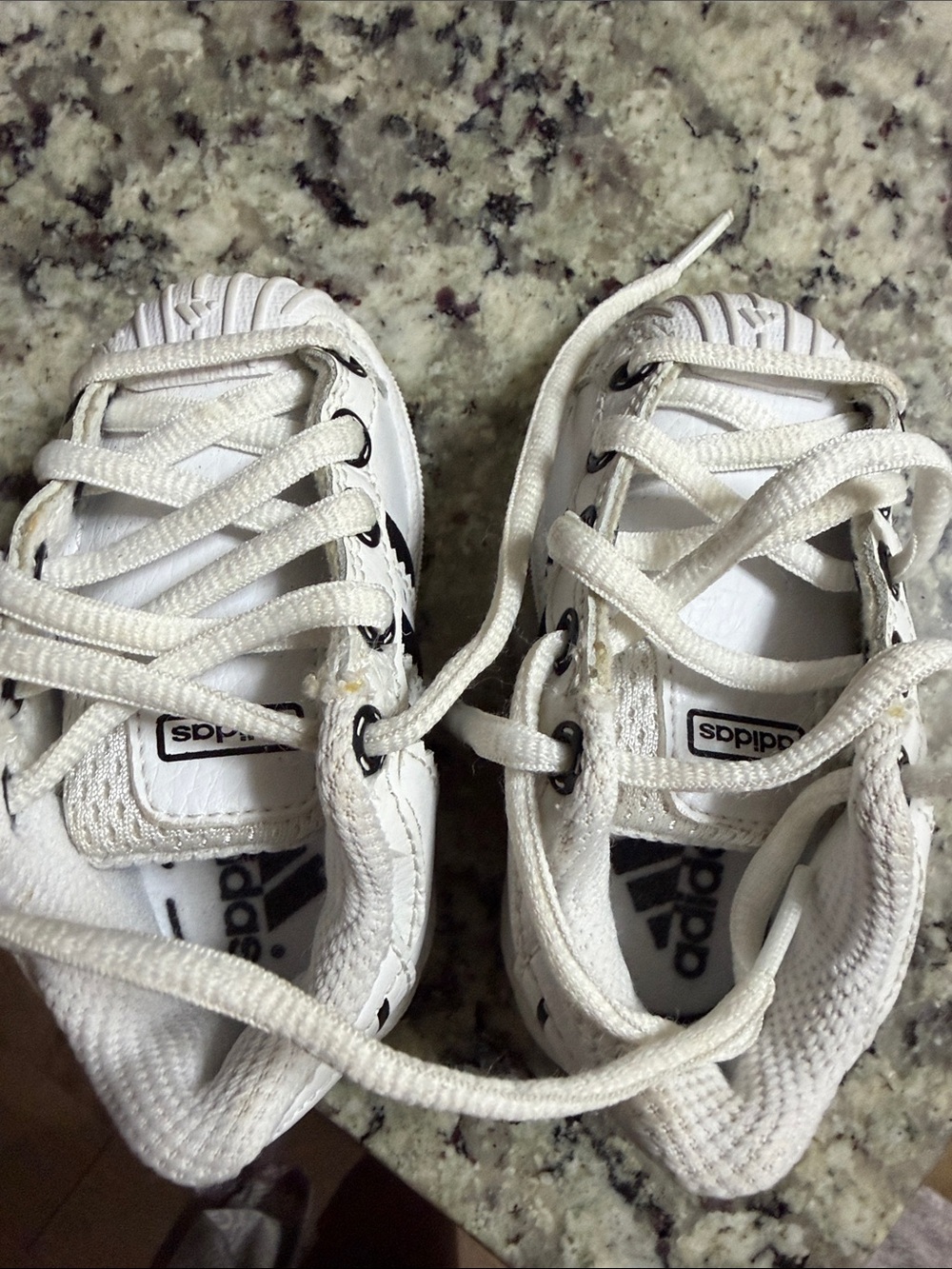 adidas Kids White Lace-Up Shell-Toe Sneakers